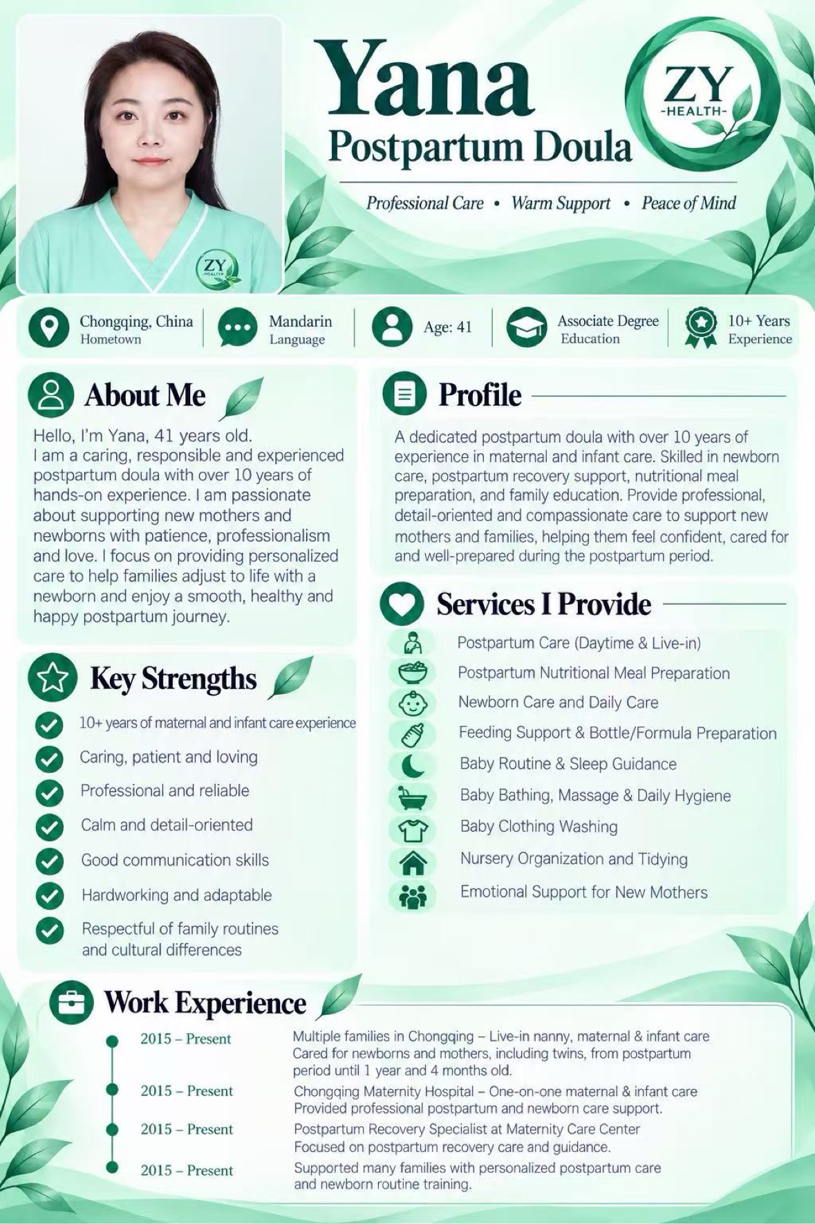Yana, postpartum doula - 10+ years experience